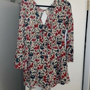 XL Floral American Eagle romper